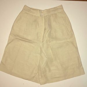 High waisted linen shorts